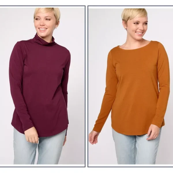 Shop All<Belle by Kim Gravel Primabelle Knit Set of 2 Tops - a world of fashionable women's clothing, including a wide selection of dresses and trendy accessories.
