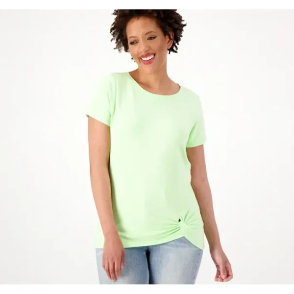 Shop All<Belle by Kim Gravel Primabelle Knit Set of 2 Twist Hem Tops - a world of fashionable women's clothing, including a wide selection of dresses and trendy accessories.