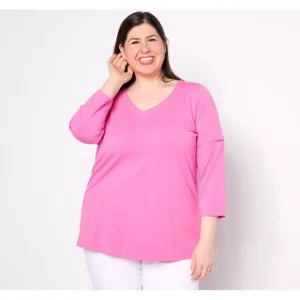 Belle by Kim Gravel Primabelle Knit Top with Lace Trim - a world of fashionable women's clothing, including a wide selection of dresses and trendy accessories.> Hat
