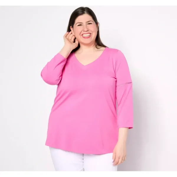 Belle by Kim Gravel Primabelle Knit Top with Lace Trim - a world of fashionable women's clothing, including a wide selection of dresses and trendy accessories.> Hat