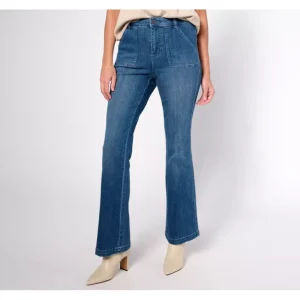 Belle by Kim Gravel Primabelle Pet Patch Pocket Flare Jean - a world of fashionable women's clothing, including a wide selection of dresses and trendy accessories.> Hat