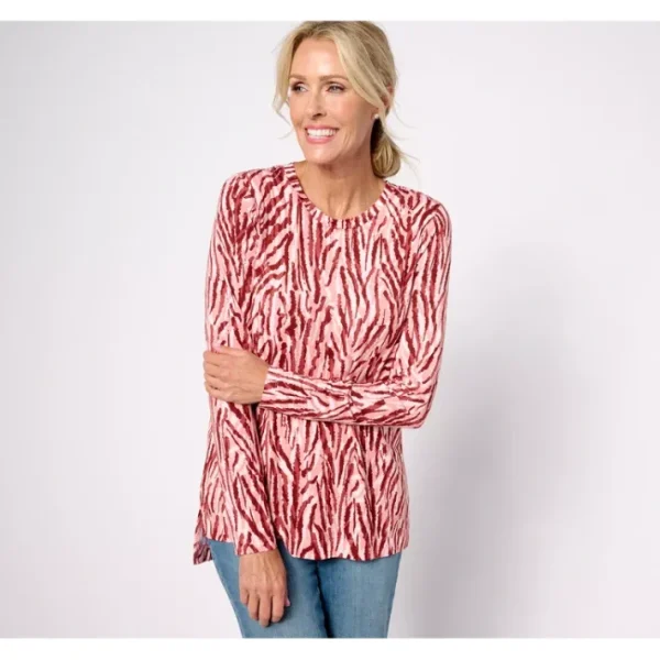 Shop All<Belle by Kim Gravel Rayon Spandex Animal Instincts Top - a world of fashionable women's clothing, including a wide selection of dresses and trendy accessories.