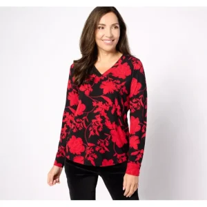 Belle by Kim Gravel Rayon Spandex Winter Garden Knit Blouse - a world of fashionable women's clothing, including a wide selection of dresses and trendy accessories.> Hat