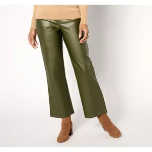Belle by Kim Gravel Rebellious Coated Twill Wide Leg Pant - a world of fashionable women's clothing, including a wide selection of dresses and trendy accessories.> Coats