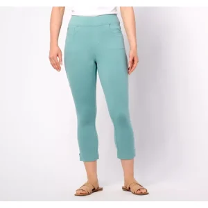 Belle by Kim Gravel Reg Coastal Crop Perfect Ponte Pants - a world of fashionable women's clothing, including a wide selection of dresses and trendy accessories.> Coats