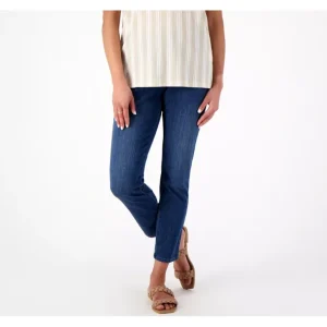 Belle by Kim Gravel Reg Flexibelle Zip Back Ankle Pants - a world of fashionable women's clothing, including a wide selection of dresses and trendy accessories.> Dresses