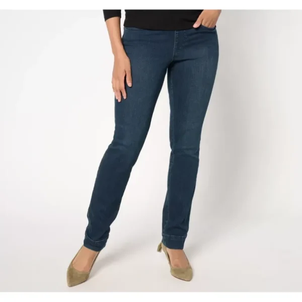 Belle by Kim Gravel Reg TripleLuxe Denim Straight Leg Trouser - a world of fashionable women's clothing, including a wide selection of dresses and trendy accessories.> Hat