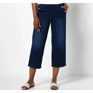 Fashion<Belle by Kim Gravel Reg TripleLuxe Denim Wide Leg Pant - a world of fashionable women's clothing, including a wide selection of dresses and trendy accessories.