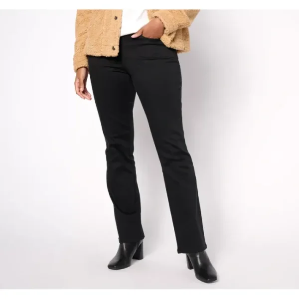 Shop All<Belle by Kim Gravel Reg TripleLuxe Twill Baby Boot-Cut Jean - a world of fashionable women's clothing, including a wide selection of dresses and trendy accessories.