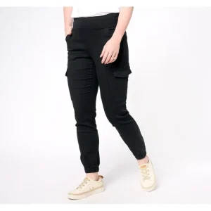 Belle by Kim Gravel Reg TripleLuxe Twill Cargo Ankle Joggers - a world of fashionable women's clothing, including a wide selection of dresses and trendy accessories.> Hat