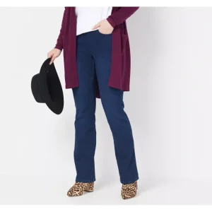 Belle by Kim Gravel Regular Flexibelle Boot-Cut Jeans - a world of fashionable women's clothing, including a wide selection of dresses and trendy accessories.> Dresses