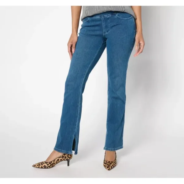 Shop All<Belle by Kim Gravel Regular Flexibelle Kickity Split Boot Cut Jean - a world of fashionable women's clothing, including a wide selection of dresses and trendy accessories.