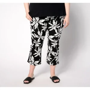 Belle by Kim Gravel Regular Perfect Pique Graphic Palm Crop Pant - a world of fashionable women's clothing, including a wide selection of dresses and trendy accessories.> Hat