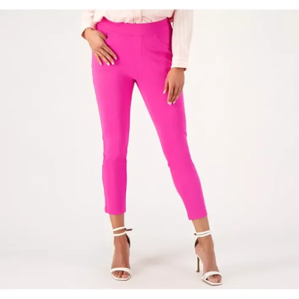 Shop All<Belle by Kim Gravel Regular Ponte 5 Pocket Slim Cropped Pants - a world of fashionable women's clothing, including a wide selection of dresses and trendy accessories.