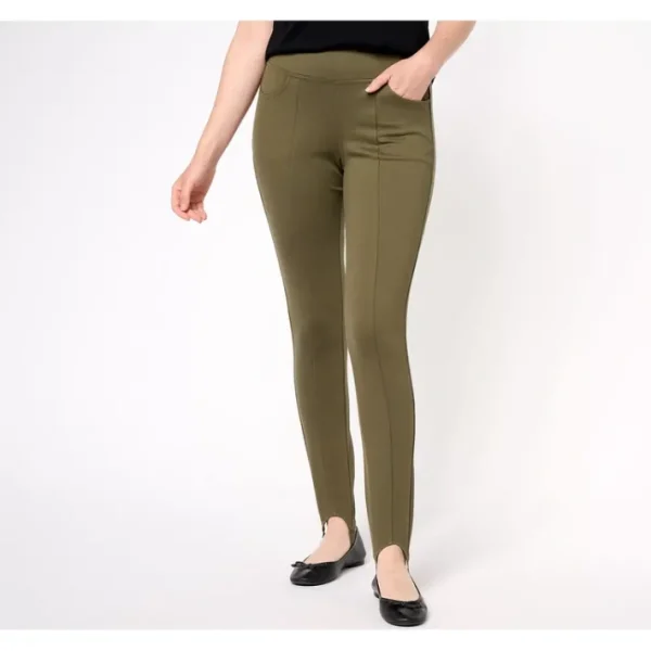 Shop All<Belle by Kim Gravel Regular Ponte Boot Ready Stirrup Pants - a world of fashionable women's clothing, including a wide selection of dresses and trendy accessories.