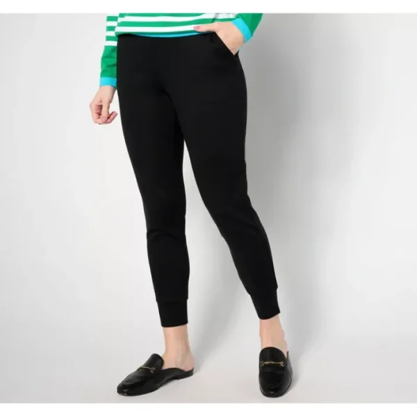 Shop All<Belle by Kim Gravel Regular Ponte Slim Leg Jogger - a world of fashionable women's clothing, including a wide selection of dresses and trendy accessories.