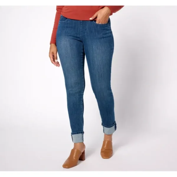 Shop All<Belle by Kim Gravel Regular Primabelle Cuffed Jean - a world of fashionable women's clothing, including a wide selection of dresses and trendy accessories.