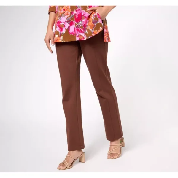 Shop All<Belle by Kim Gravel Regular Straight-Leg Ponte Pant - a world of fashionable women's clothing, including a wide selection of dresses and trendy accessories.