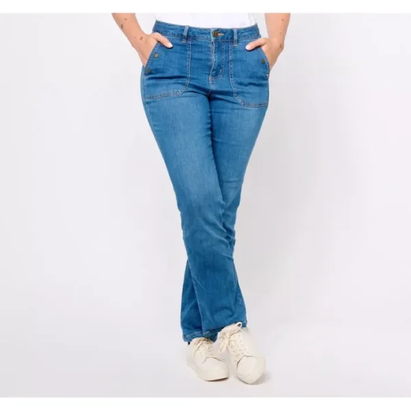 Shop All<Belle by Kim Gravel Regular TripleLuxe Denim Jean - a world of fashionable women's clothing, including a wide selection of dresses and trendy accessories.