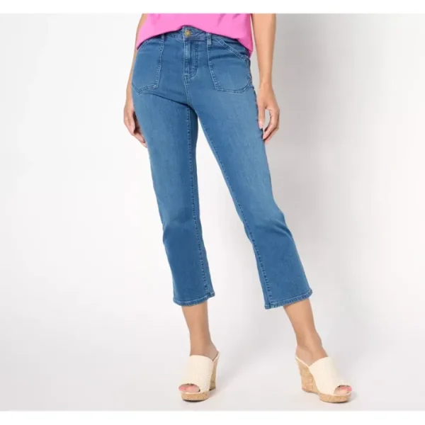 Shop All<Belle by Kim Gravel Regular Tripleluxe Fun Pocket Jean - a world of fashionable women's clothing, including a wide selection of dresses and trendy accessories.