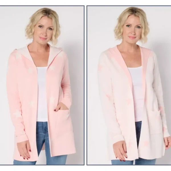 Shop All<Belle by Kim Gravel Reversibelle Star Power Cardigan - a world of fashionable women's clothing, including a wide selection of dresses and trendy accessories.