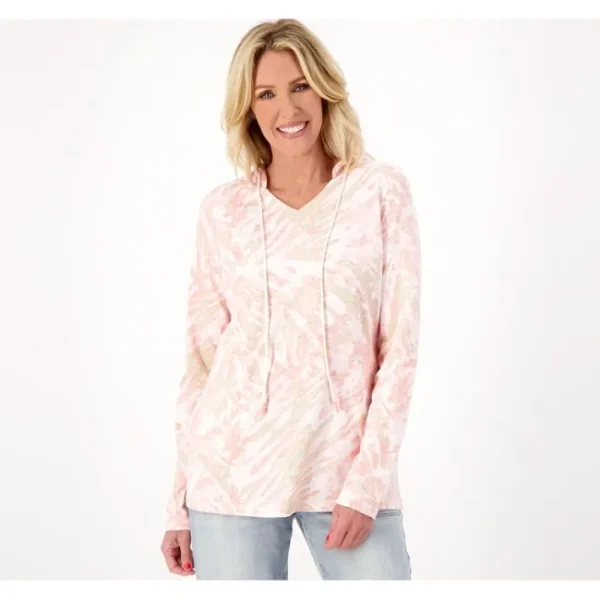 Shop All<Belle by Kim Gravel Slub Knit Hooded Top - a world of fashionable women's clothing, including a wide selection of dresses and trendy accessories.
