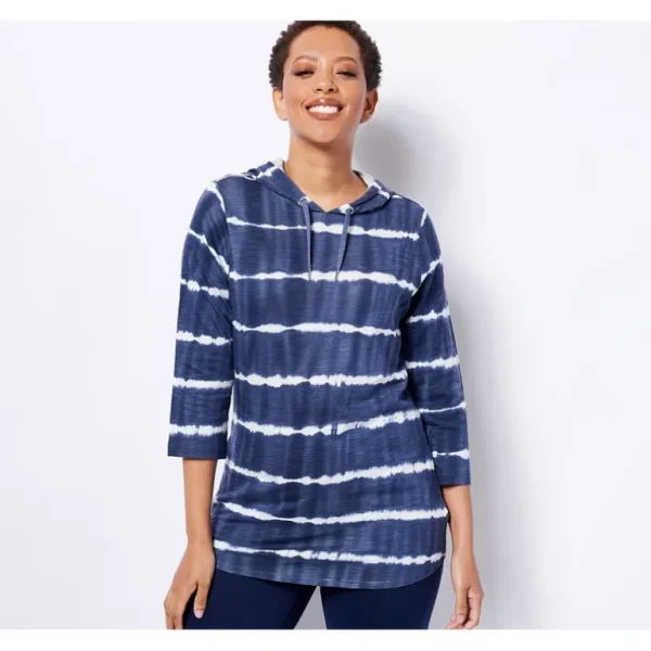 Belle by Kim Gravel Slub Knit 3/4-Sleeve Hoodie - a world of fashionable women's clothing, including a wide selection of dresses and trendy accessories.> Hat
