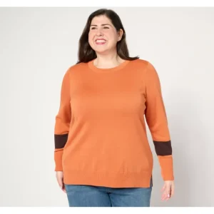 Belle by Kim Gravel SophistiChic Stripe Round Neck Sweater - a world of fashionable women's clothing, including a wide selection of dresses and trendy accessories.> Dresses
