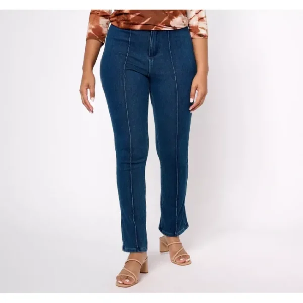 Shop All<Belle by Kim Gravel Tall Flexibelle Seamed Baby Boot Cut Jean - a world of fashionable women's clothing, including a wide selection of dresses and trendy accessories.