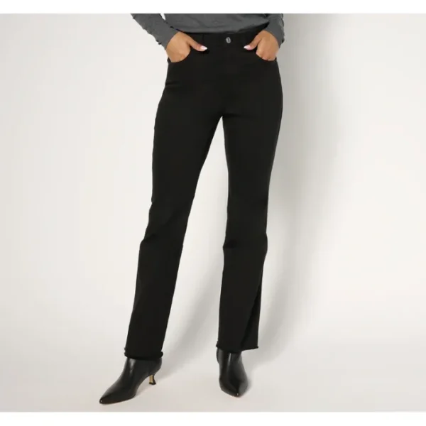 Shop All<Belle by Kim Gravel Tall Primabelle Twill Frayed Baby Boot Jean - a world of fashionable women's clothing, including a wide selection of dresses and trendy accessories.