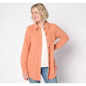 Belle by Kim Gravel Team Colors Horn Button Knit Shacket - a world of fashionable women's clothing, including a wide selection of dresses and trendy accessories.> Hat