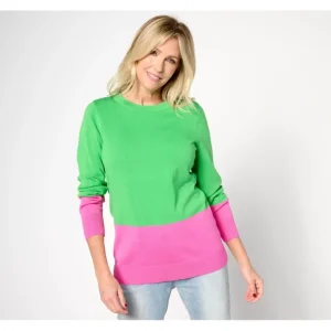 Belle by Kim Gravel Tonal Color Block Sweater - a world of fashionable women's clothing, including a wide selection of dresses and trendy accessories.> Hat