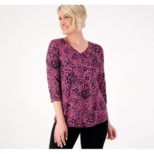 Belle by Kim Gravel TripleLuxe Knit Animal Floral 3/4 Sleeve Top - a world of fashionable women's clothing, including a wide selection of dresses and trendy accessories.> Hat