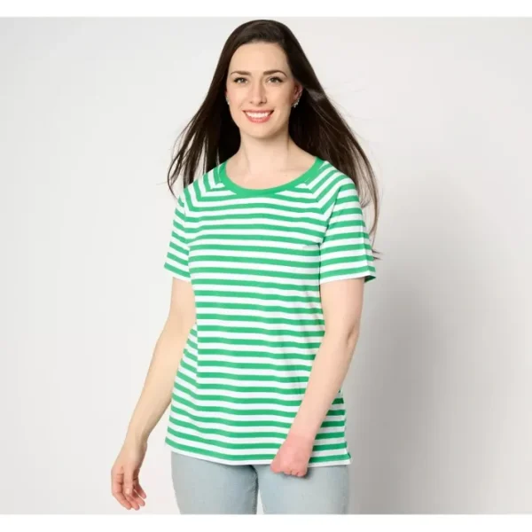 Shop All<Belle by Kim Gravel TripleLuxe Knit Come Sail Away Sailor Top - a world of fashionable women's clothing, including a wide selection of dresses and trendy accessories.
