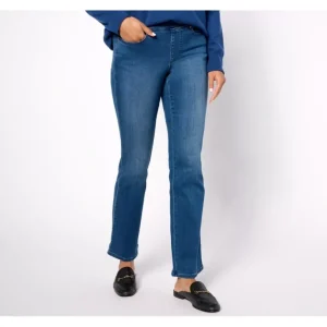 Belle by Kim Gravel TripleLuxe Pet Denim Classic Boot-Cut Jeans - a world of fashionable women's clothing, including a wide selection of dresses and trendy accessories.> Hat