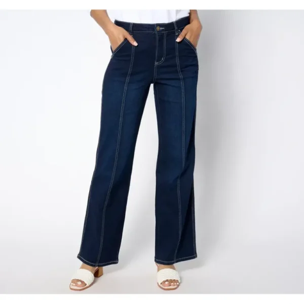 Belle by Kim Gravel TripleLuxe Pet Denim Seamed_to Perfection Jean - a world of fashionable women's clothing, including a wide selection of dresses and trendy accessories.> Hat