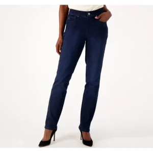 Belle by Kim Gravel TripleLuxe Pet Denim Straight Leg Jeans - a world of fashionable women's clothing, including a wide selection of dresses and trendy accessories.> Hat
