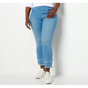 Fashion<Belle by Kim Gravel TripleLuxe Petite Denim Crop Straight - a world of fashionable women's clothing, including a wide selection of dresses and trendy accessories.