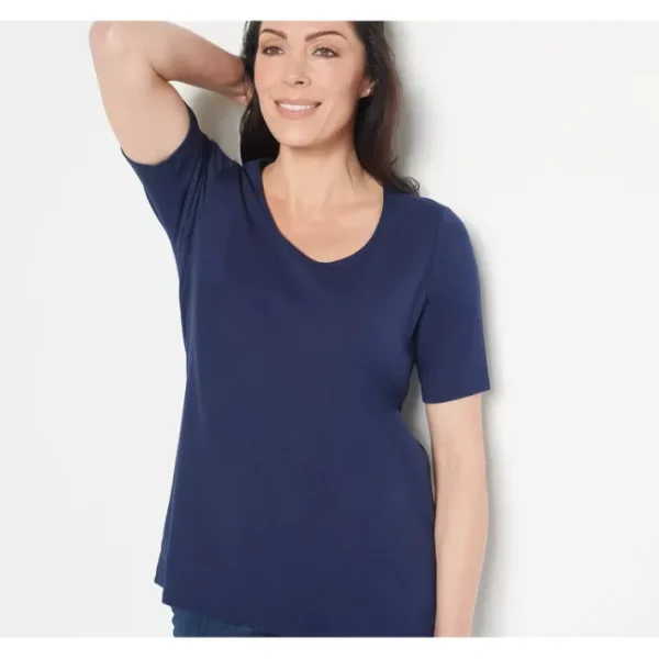 Shop All<Belle by Kim Gravel TripleLuxe Ribbed Knit Top - a world of fashionable women's clothing, including a wide selection of dresses and trendy accessories.