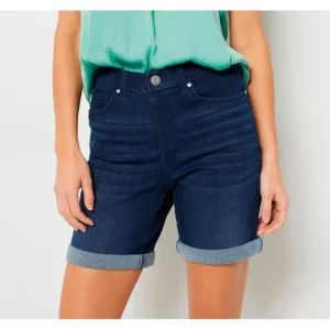 Belle by Kim Gravel TripleLuxe Rollabelle Denim Shorts - a world of fashionable women's clothing, including a wide selection of dresses and trendy accessories.> Hat