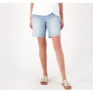 Fashion<Belle by Kim Gravel TruTemp Denim 5 Pocket 8" Shorts - a world of fashionable women's clothing, including a wide selection of dresses and trendy accessories.