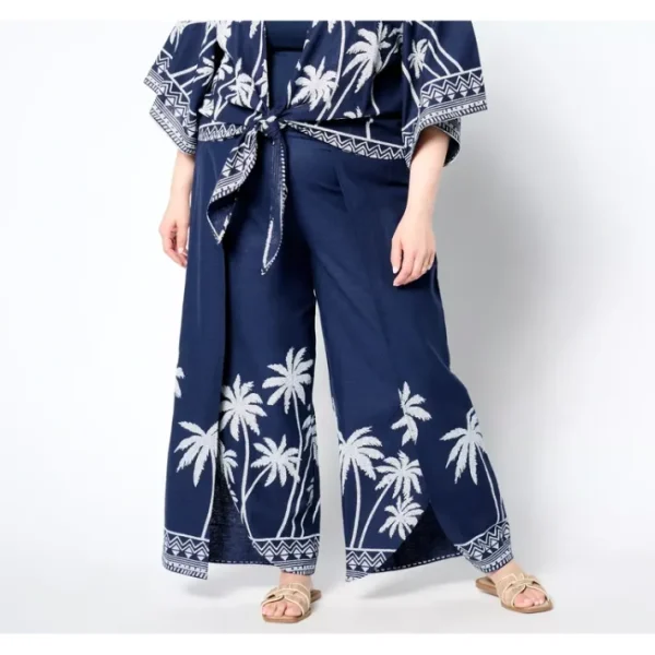 Shop All<Bellisima_by Kim Gravel Regular Boutique Palm Wrap Ankle Pant - a world of fashionable women's clothing, including a wide selection of dresses and trendy accessories.