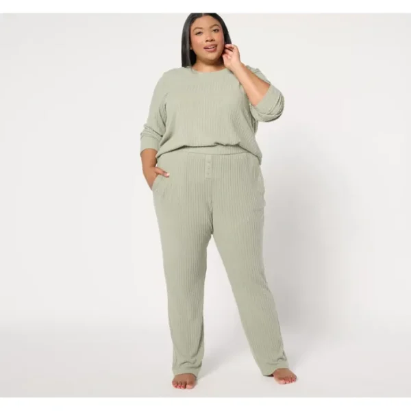 Shop All<Berkshire Homewear Heathered Long Sleeve Pant Hacci Set - a world of fashionable women's clothing, including a wide selection of dresses and trendy accessories.