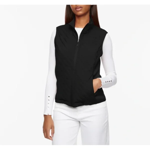 Shop All<Bernardo Diagonal Quilted Vest - a world of fashionable women's clothing, including a wide selection of dresses and trendy accessories.