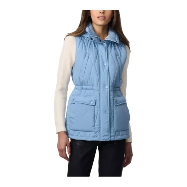 Shop All<Bernardo Lightweight Anorak Style Vest with Detachable Hood - a world of fashionable women's clothing, including a wide selection of dresses and trendy accessories.
