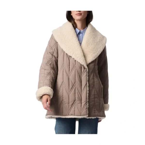Shop All<Bernardo Quilted Faux Sherpa Shawl Collar Jacket - a world of fashionable women's clothing, including a wide selection of dresses and trendy accessories.