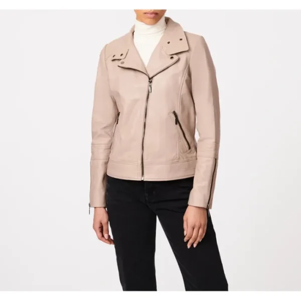 Shop All<Bernardo Relaxed Genuine Leather Jacket - a world of fashionable women's clothing, including a wide selection of dresses and trendy accessories.