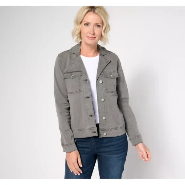 Black Classic Denim Jacket With Pockets - a world of fashionable women's clothing, including a wide selection of dresses and trendy accessories.> Hat