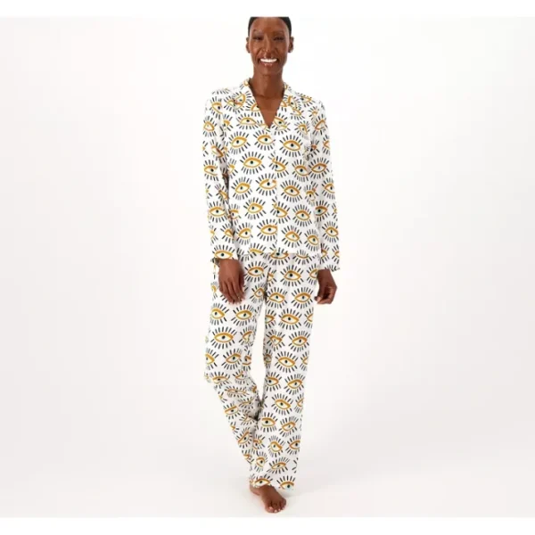 Shop All<Bouffants Broken Hearts Notch Collar Printed Pajama Set - a world of fashionable women's clothing, including a wide selection of dresses and trendy accessories.