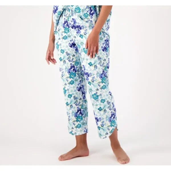 Shop All<Breezies Lounge All Over Floral Cropped Pant - a world of fashionable women's clothing, including a wide selection of dresses and trendy accessories.